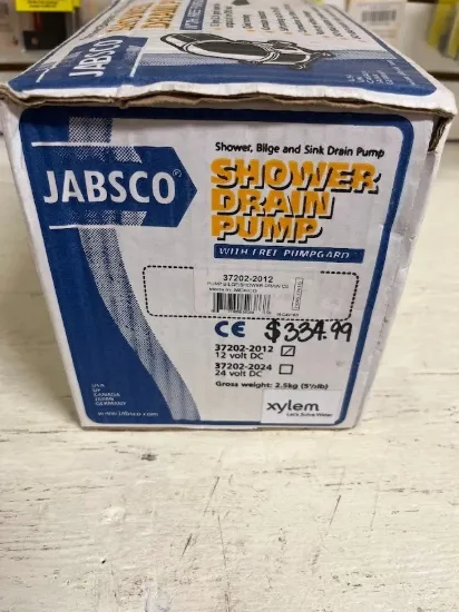 Picture of 12V 3 GPM Shower Drain and Bilge Pump with Inlet Strainer